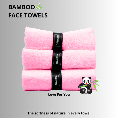 Pink Bamboo Face Towel